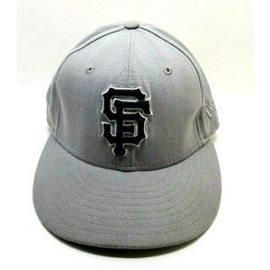 New Era MLB San Francisco Giants Baseball 59fifty 7" Hat Cap Gray Black Letters